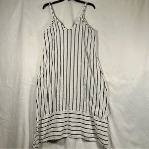 Women’s Terzo Millennio Linen Dress with Blue Stripes